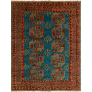 Bloomsbury Market One-of-a-Kind Kappel Hand-Knotted Wool Green/Red Area Rug NRUG5084